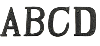 Black Iron - 76mm Alphabet