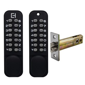 Digital Lock -Mechanical Dual Keypad (Tubular Lock) -Black