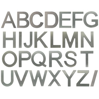 Adhesive Stainless Steel Alphabet 76mm